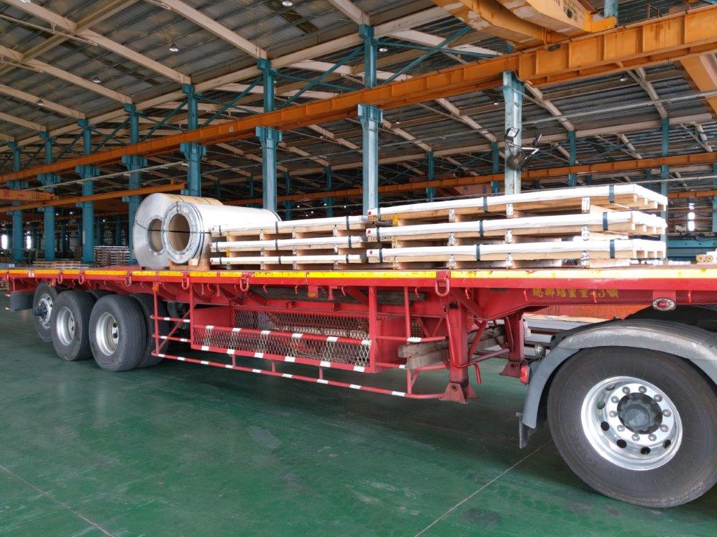 stainless steel coil and sheet on truck